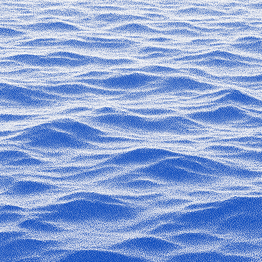 Rippling blue halftone water
